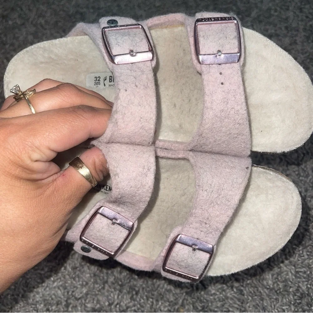 Birkenstock Women's Arizona Rivet Wool Shearling Sandals Sz 32